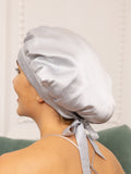 SilkSilky-UK Pure Silk Sleep Cap Silver 002