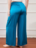 SilkSilky UK Pure Silk Plus Size Womens Pants Teal 002