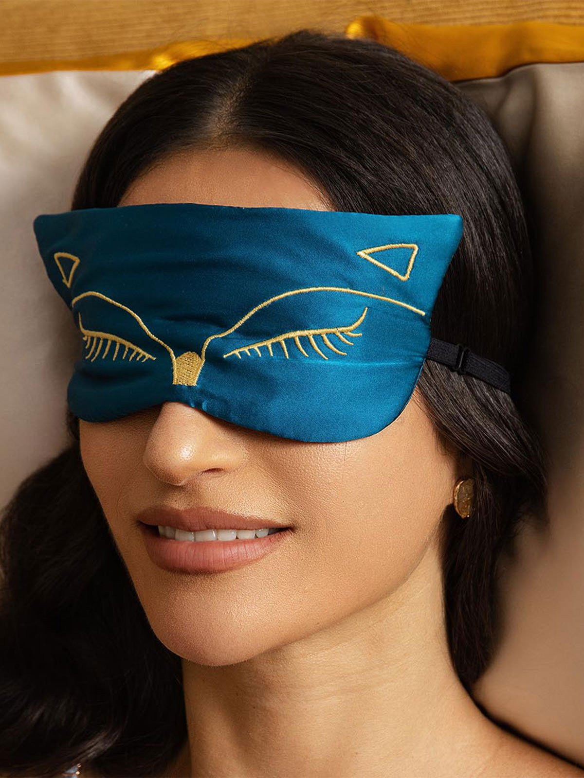 [Teal] SilkSilky-UK Pure Silk Eye Mask 003