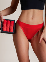 [Red] SilkSilky-UK 100% Silk Jersey Panty 001