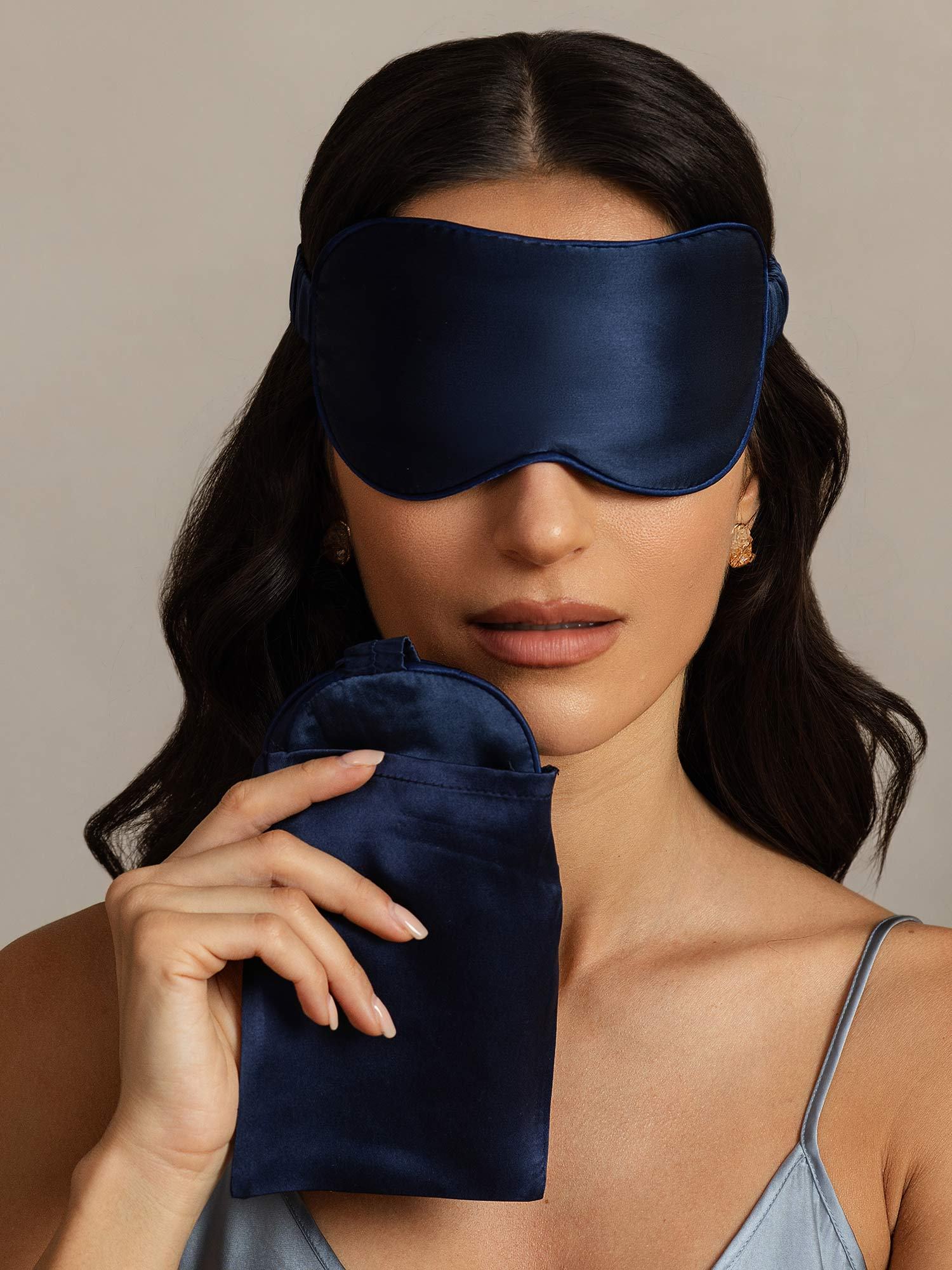 [DarkBlue] SilkSilky-UK Pure Silk Eye Mask 006