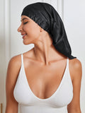 SilkSilky-UK Pure Silk Sleep Cap Black 004