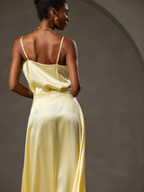 [Yellow] SilkSilky-UK Spaghetti Strap Cowl Neck Camisole 004