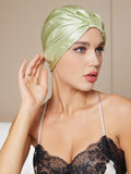 SilkSilky-UK Pure Silk Sleep Cap LightGreen 003