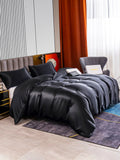 SilkSilky UK 22Momme Pure Silk Bedding Set Black 004