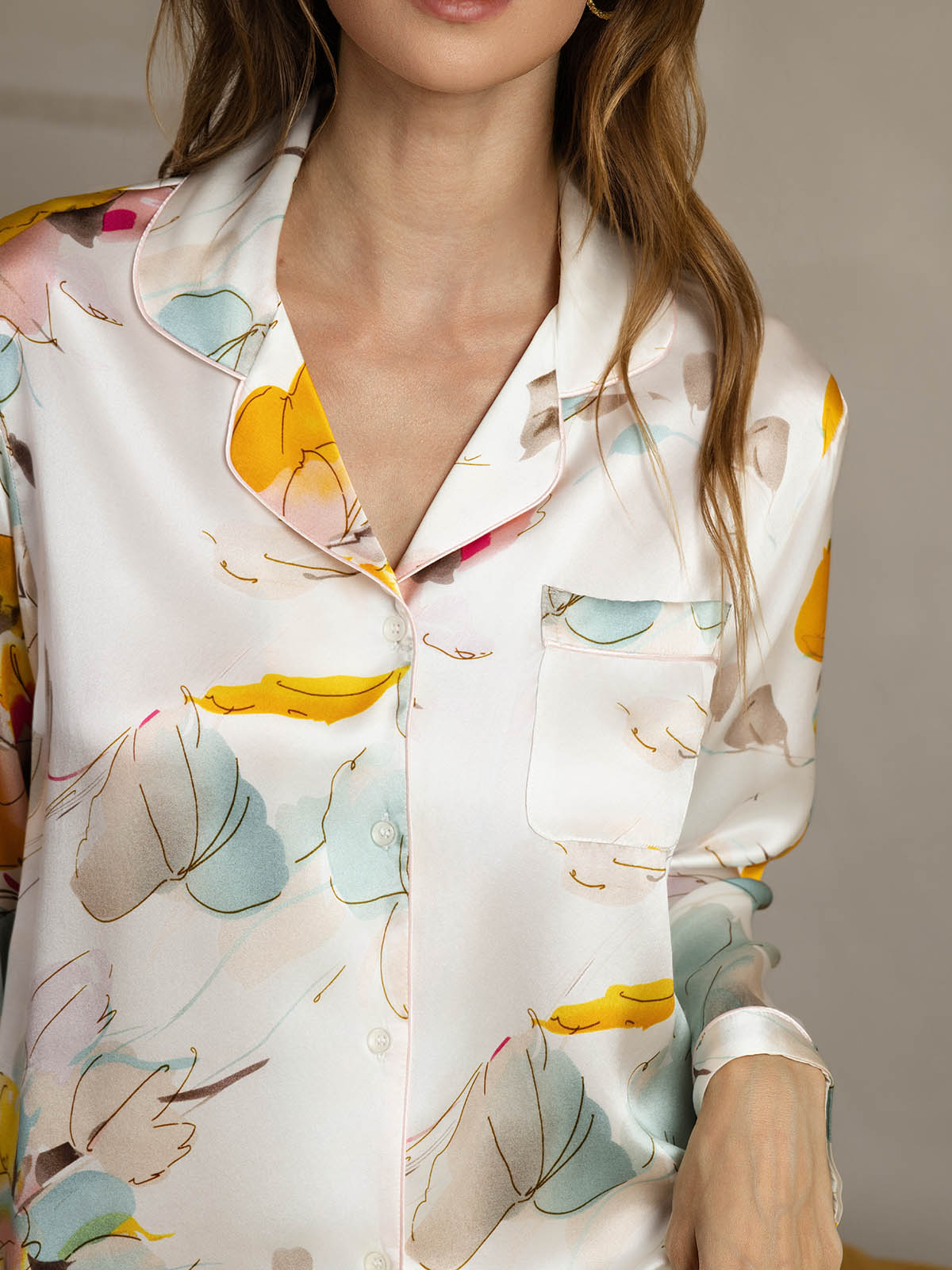 [Orchid Ink] SilkSilky-UK Pure Silk Womens Pajamas 005