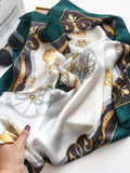 SilkSilky UK Pure Silk Scarf DarkGreen 003