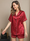 SilkSilky-UK-Pure-Silk-Short-Sleeve-Lapel-Women's-Pyjamas-Wine-005