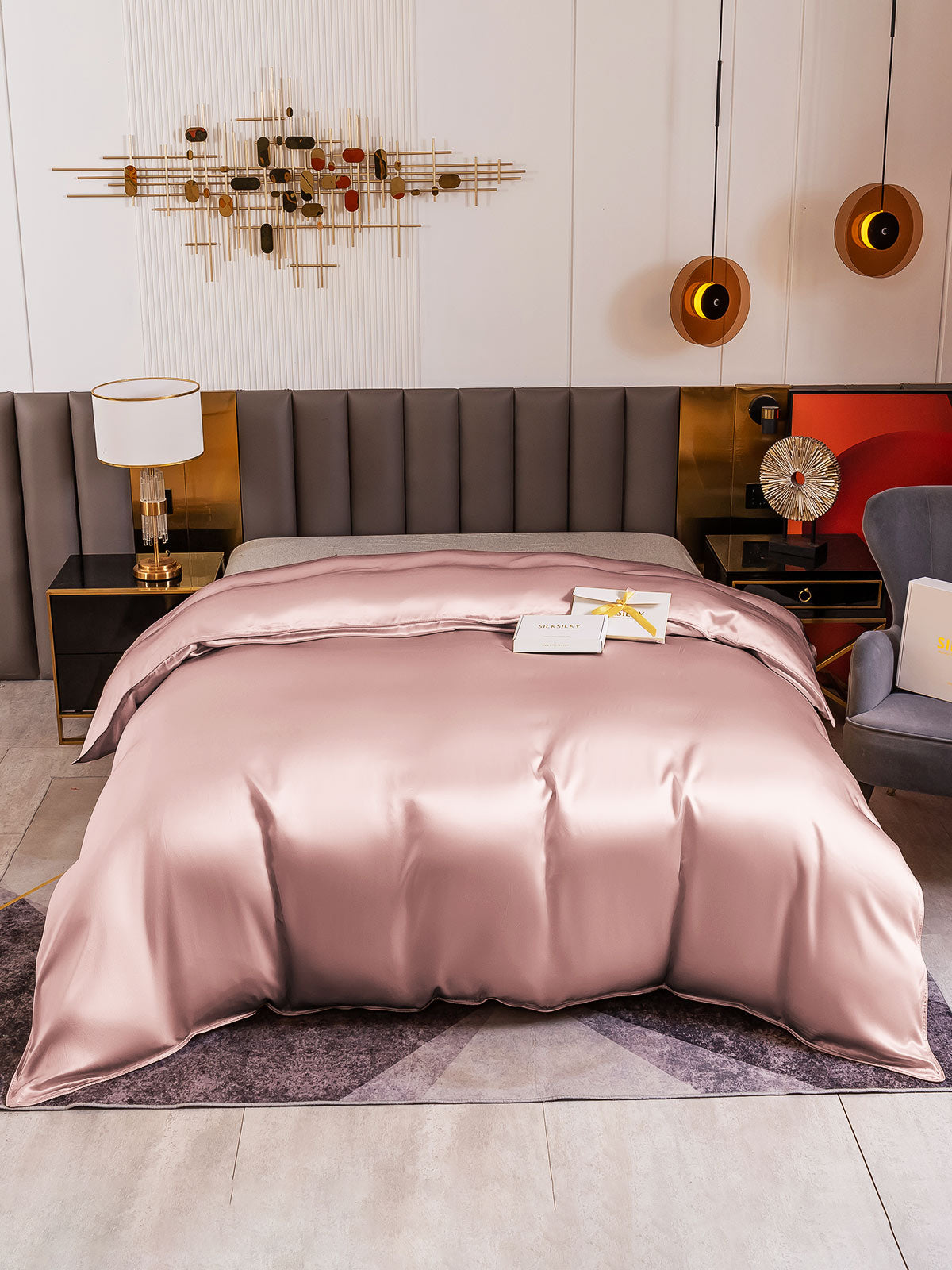 SilkSilky-UK 19Momme Pure Silk Duvet Cover PaleMauve 002