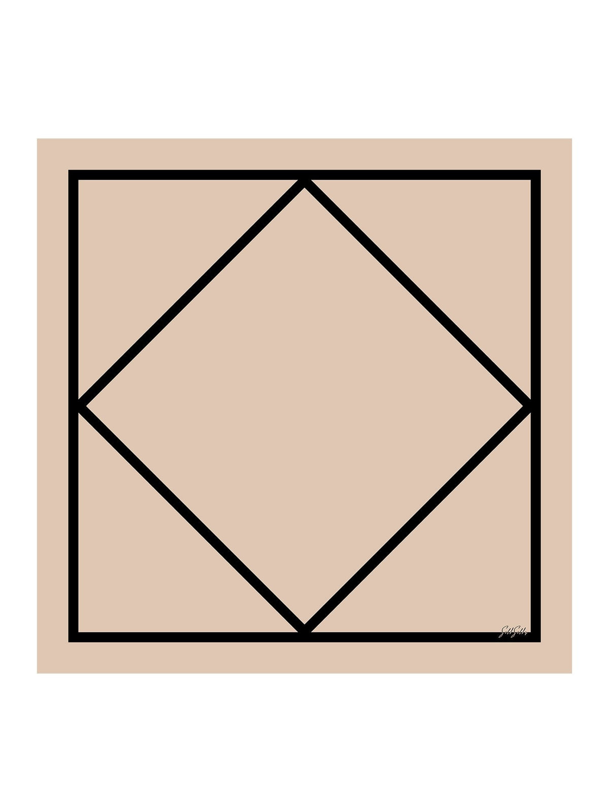[Beige Square] SilkSilky-UK Scarf 001