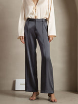 [Dark Gray] SilkSilky-UK 19Momme Silk Womens Pants 001,