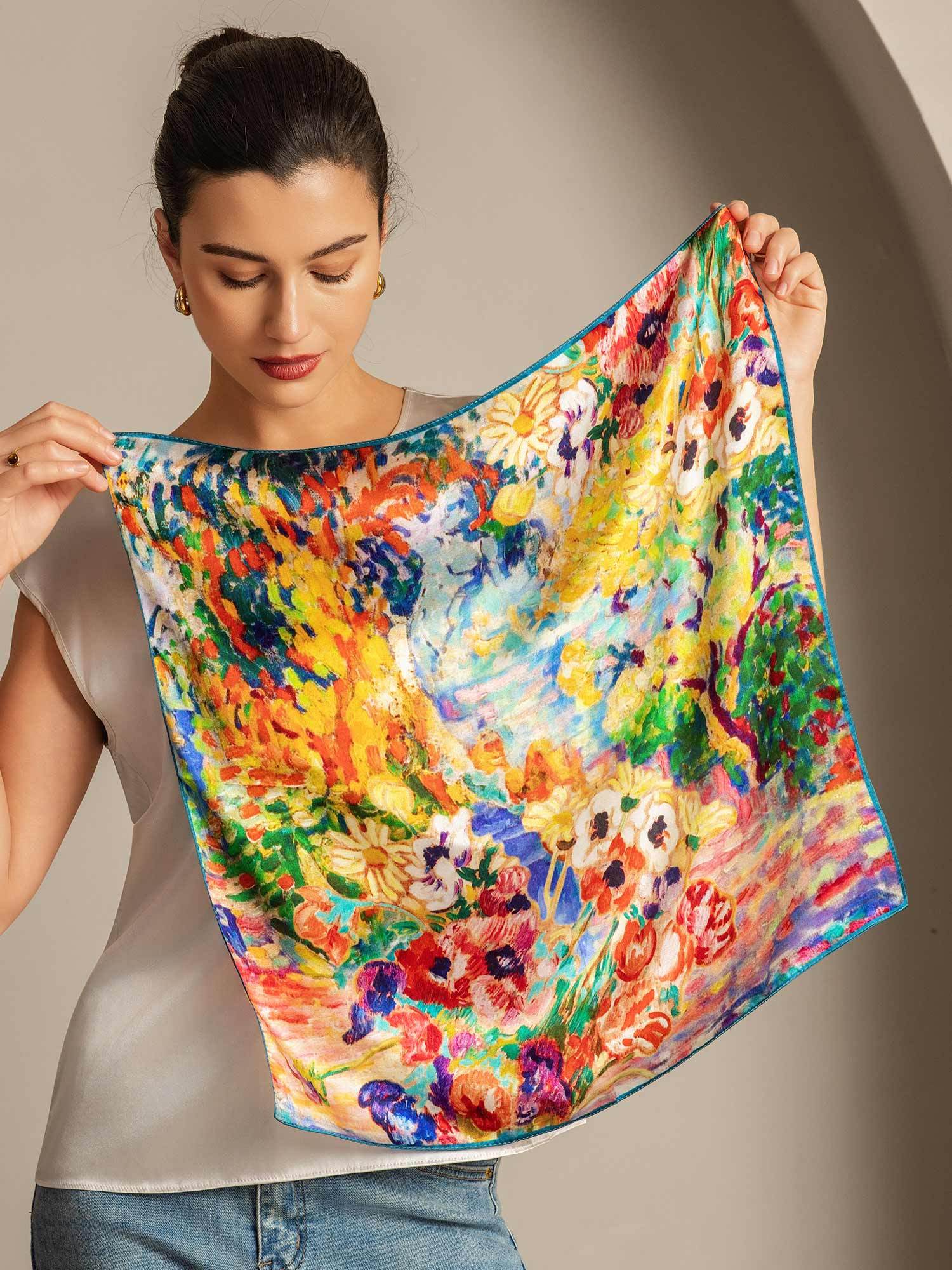 [P096] SilkSilky-UK Pure Silk Scarf 005