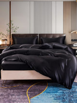 [Black] SilkSilky-UK 22Momme Pure Silk Bedding Set 005,