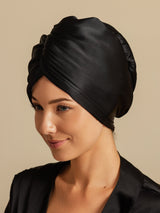 [Black] SilkSilky-UK Hair Towel Wrap 004