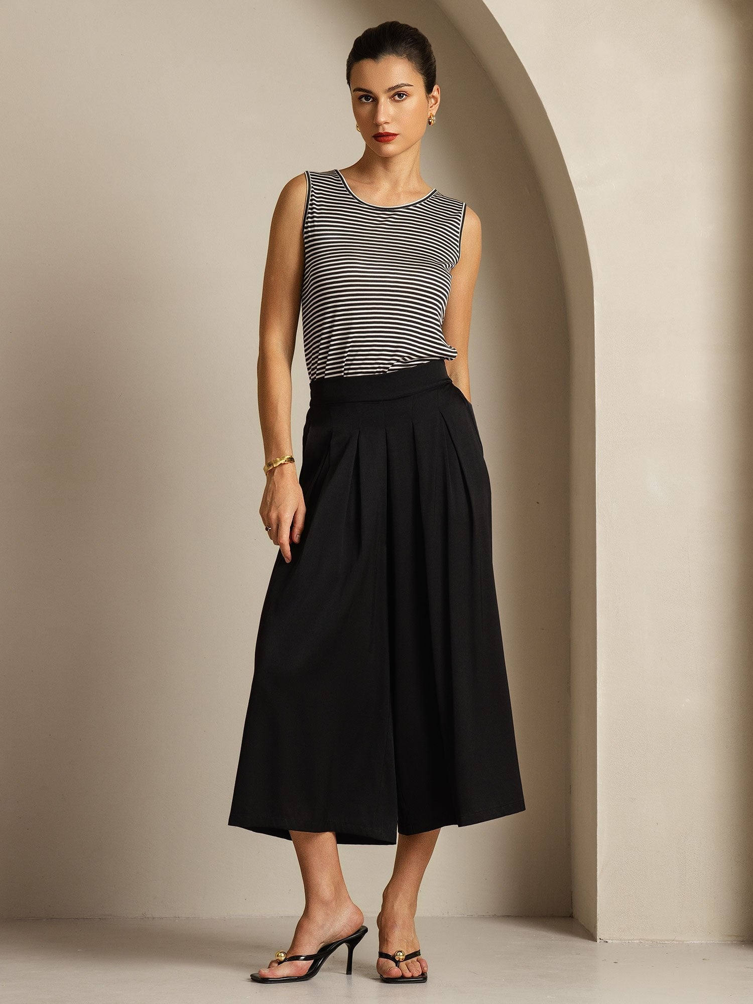 [Black] SilkSilky-UK 19Momme Silk Womens Pants 005