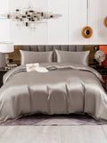 SilkSilky UK 19Momme Pure Silk Bedding Set Gray 001