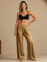 [Tan] SilkSilky-UK 19Momme Machine-Washable Silk Women's Sleep Shorts 005