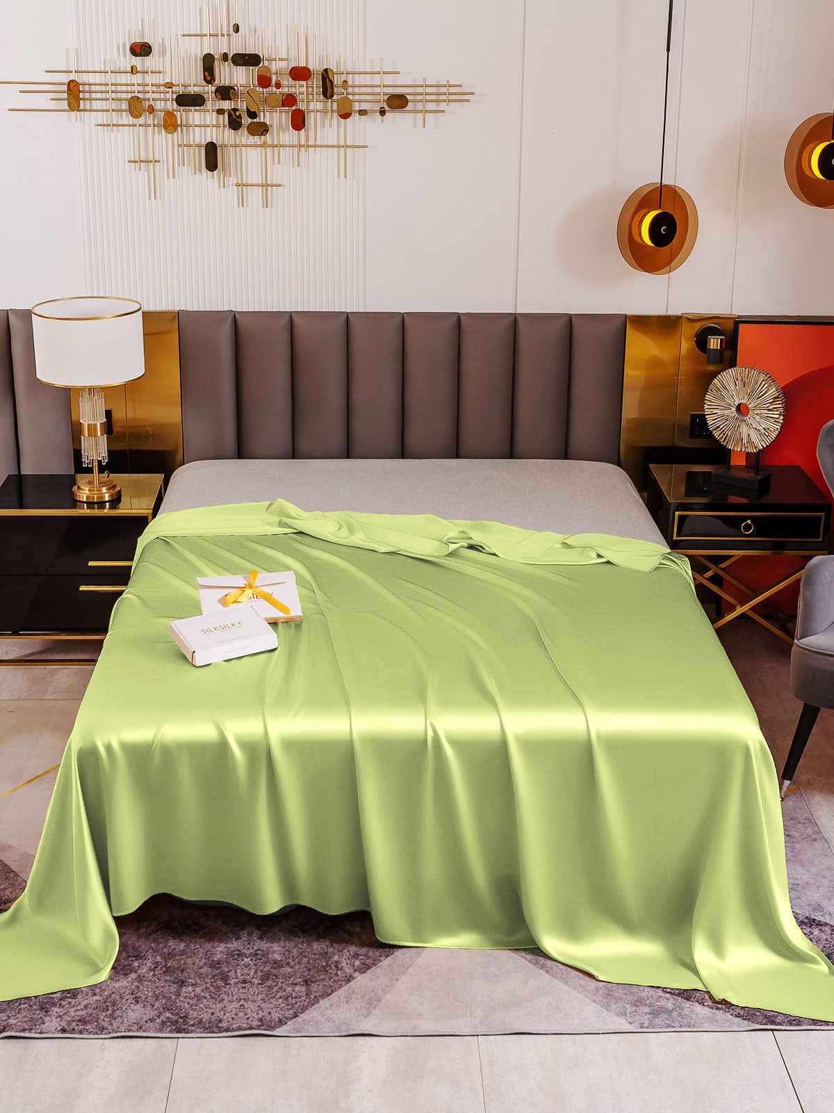 [Mint Green] SilkSilky-UK 19Momme Pure Silk Sheet 002