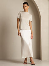 [Gray] SilkSilky-UK Short Sleeve Women's T-Shirt 009