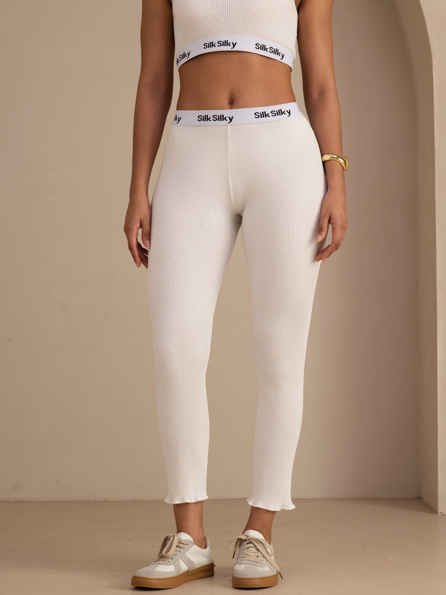 [White] SilkSilky-UK Womens Pants 001
