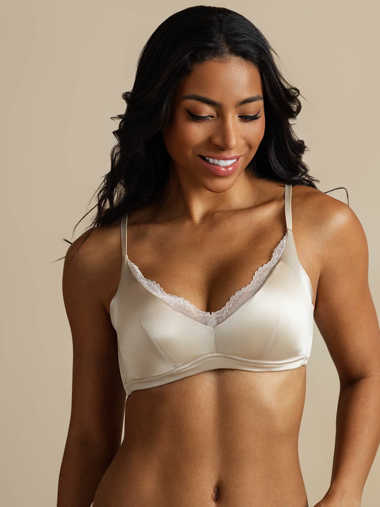 [Champagne] SilkSilky-UK Pure Silk Bra 008