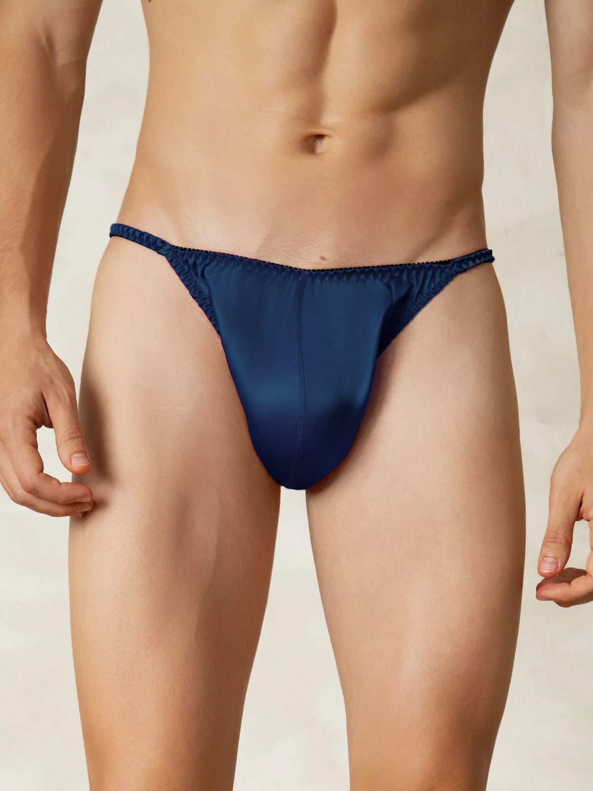 [Dark Blue] SilkSilky-UK Pure Silk Mens Underwear 003