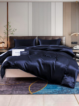 [Dark Blue] SilkSilky-UK 22Momme Pure Silk Bedding Set 001,