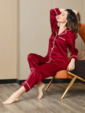 Clearance (UK Warehouse) - 19Momme Silk Piping Trim Pyjama Set