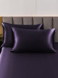 SilkSilky-UK 30Momme Pure Silk Pillowcase DeepPurple 001