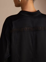 [Black] SilkSilky-UK Long Sleeve Lapel Collar Blouse 005