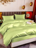 SilkSilky UK 19Momme Pure Silk Bedding Set MintGreen 001