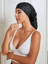 [Black] SilkSilky-UK Sleep Cap 002