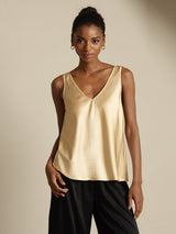 [Champagne] SilkSilky-UK Sleeveless V Neck Camisole 004