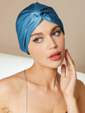 SilkSilky-UK Pure Silk Sleep Cap Teal 001