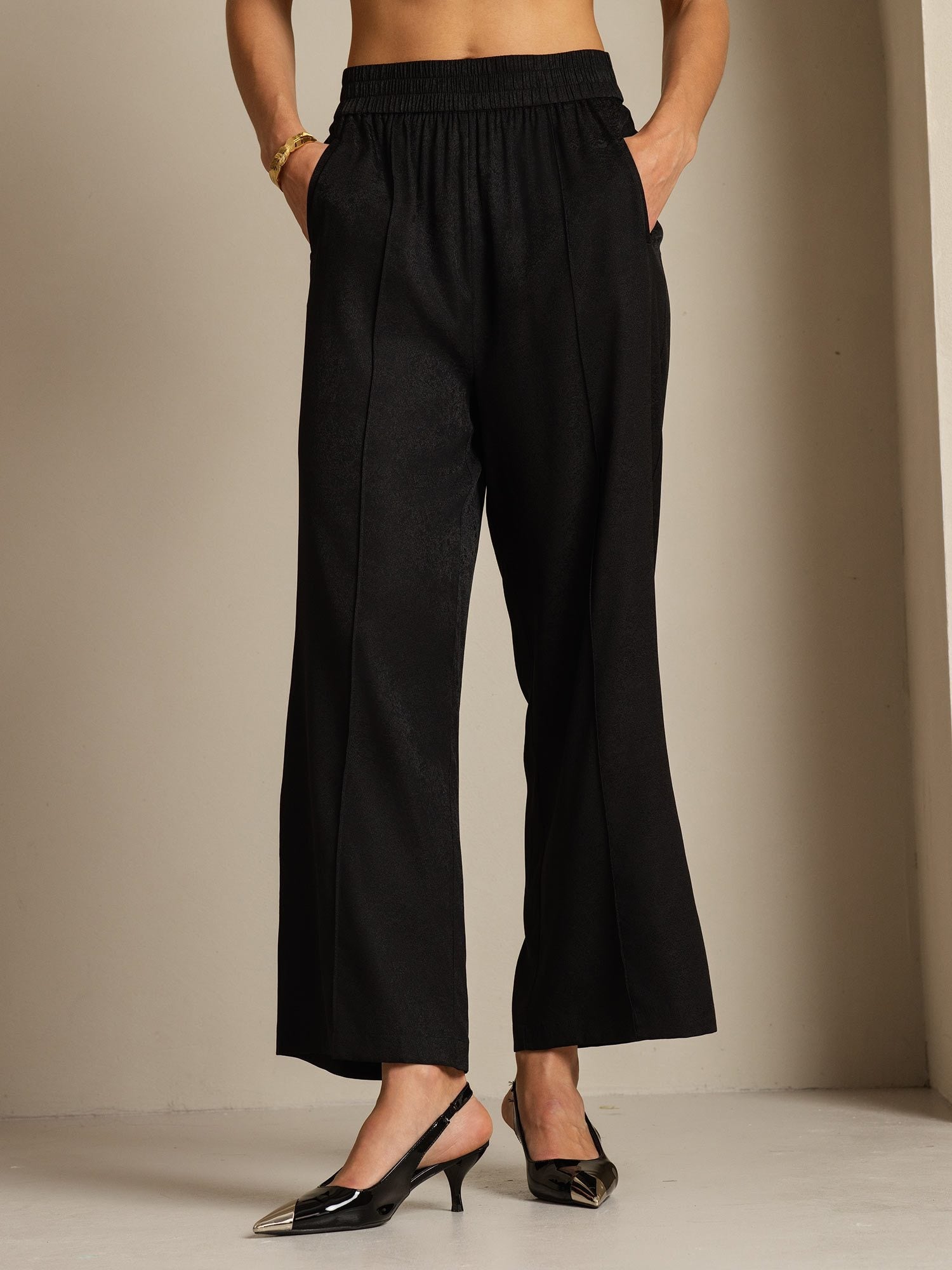 [Black] SilkSilky-UK 22Momme Silk Womens Pants 006