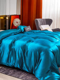 SilkSilky UK 22Momme Pure Silk Duvet Cover Teal 004