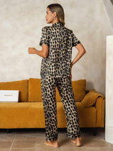 [Leopard] SilkSilky-UK Pure Silk Womens Pajamas 002