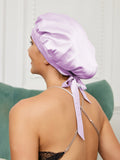 SilkSilky-UK Pure Silk Sleep Cap Lavender 003