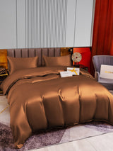 [Coffee] SilkSilky-UK 22Momme Pure Silk Bedding Set 005,