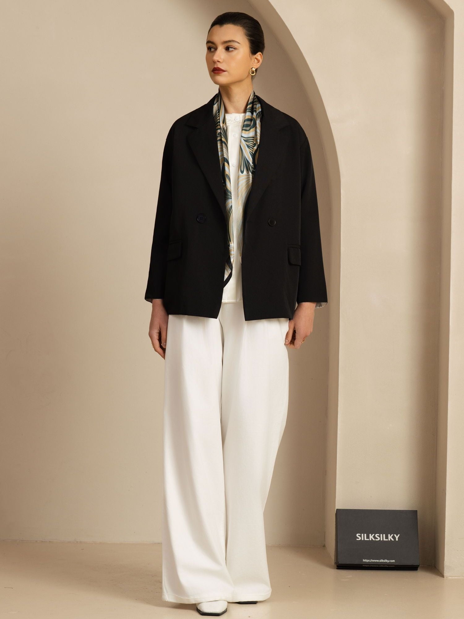 [P110] SilkSilky-UK Pure Silk Scarf 004