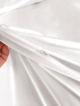 [White] SilkSilky-UK 19Momme Bed Linen Set 005