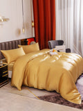 SilkSilky UK 19Momme Pure Silk Bedding Set Champagne 005