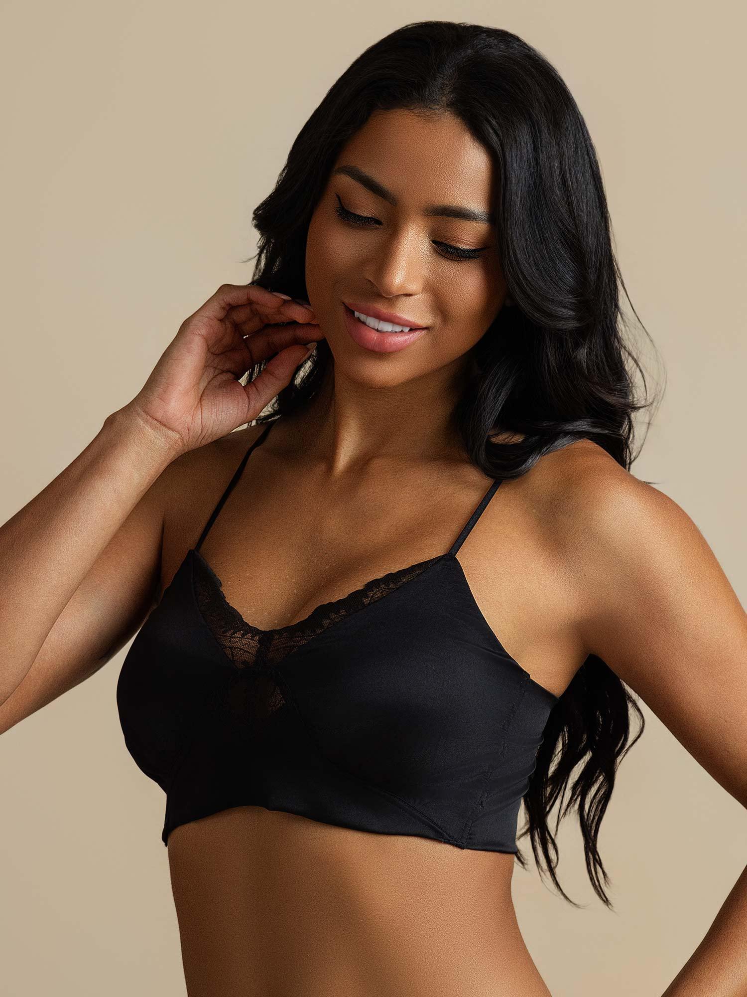 [Black] SilkSilky-UK Pure Silk Bra 006
