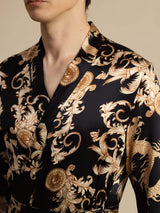 [Black Dragon] SilkSilky-UK Long Sleeve Mens Robe 006
