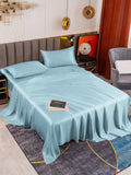 SilkSilky UK 19Momme Pure Silk Bedding Set LightBlue 001