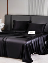 [Black] SilkSilky-UK 22Momme Pure Silk Bedding Set 007,