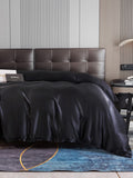 SilkSilky UK 22Momme Pure Silk Duvet Cover Black 001