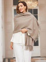 [Dark Khaki] SilkSilky-UK Wool Scarf 002