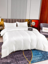[White] SilkSilky-UK 22Momme Pure Silk Bedding Set 003,
