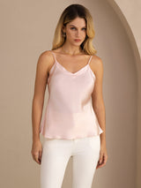 [Light Pink] SilkSilky-UK Spaghetti Strap V Neck Camisole 003